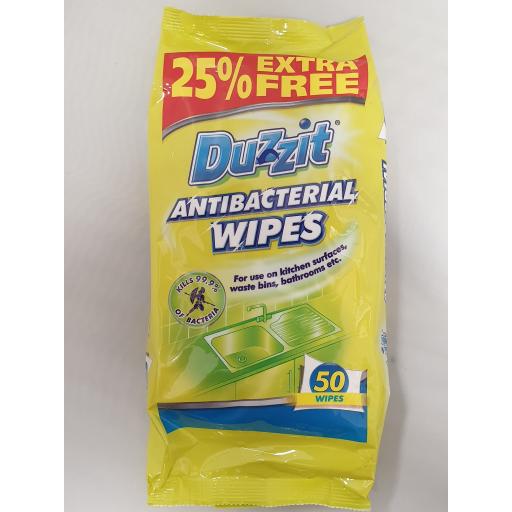 Duzzit Anti-Bacterial Wipes Pk50